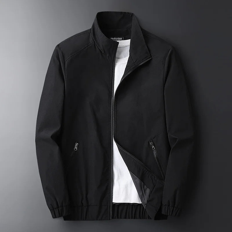 Yellow Zipper Jacket Coats Men's Windbreaker Spring Korean Hip Hop Male Casual Streetwear Trendy Black College Jacket Boy