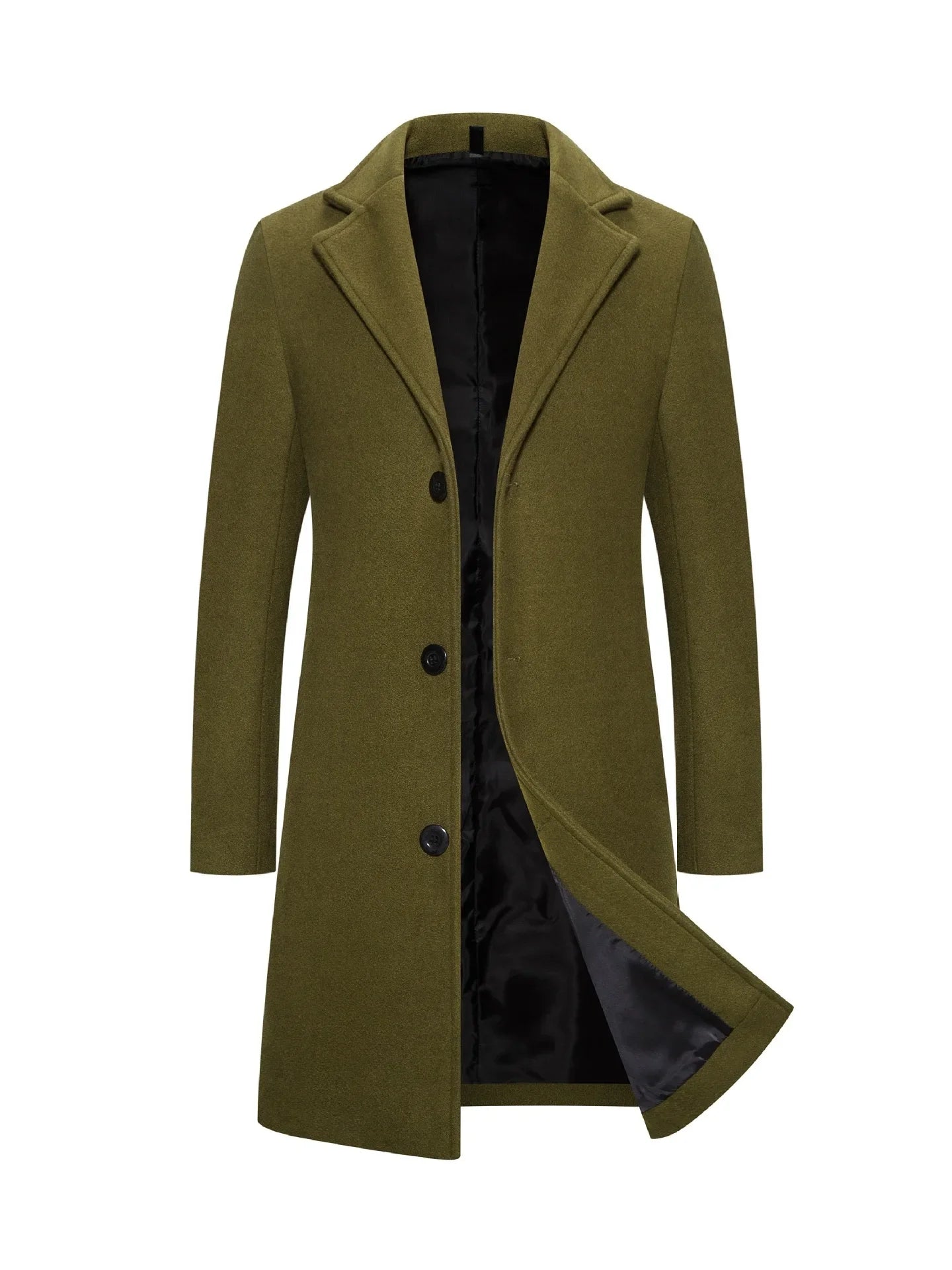 Long Single-breasted Casual Style Trench Coat Solid Color Jacket Fast Selling Foreign Trade Explosion Product 2023
