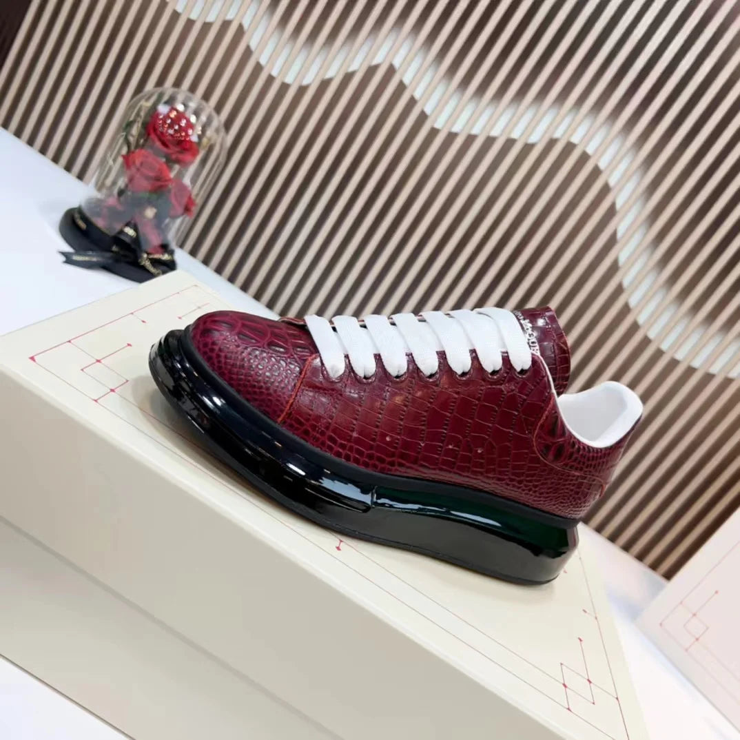 Handcrafted Leather Casual Sneakers Man Platform Trainers Unisex Originality Flat Loafers Men's Footwear
