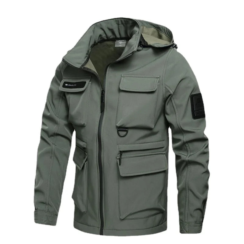 Tactical Winter Camo Sets Men Outdoor Training Warm Combat Suit Soft Shell Waterproof Hooded Jacket Hiking Fleece Pants 2-pcs