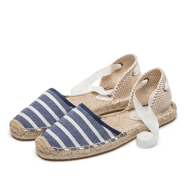 Flat Sandal Shoe Strappy Heels Large Size 2025 Women's All-Match Breathable Without Handmade Girls Big New Low Summer Elastic B