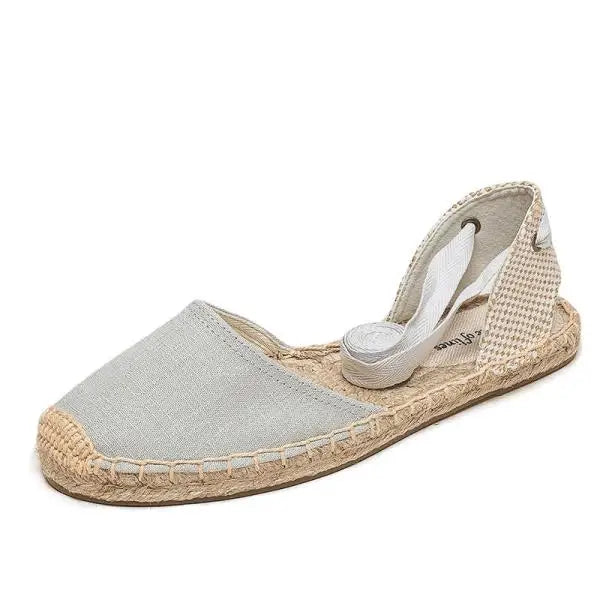 Flat Sandal Shoe Strappy Heels Large Size 2025 Women's All-Match Breathable Without Handmade Girls Big New Low Summer Elastic B