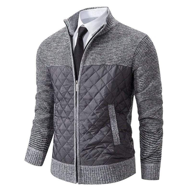Autumn Winter Sweater Men's Loose Cardigan 2023 New Cold Cold High Neck Jumpers Patchworked Windbreaker Causal Jackets