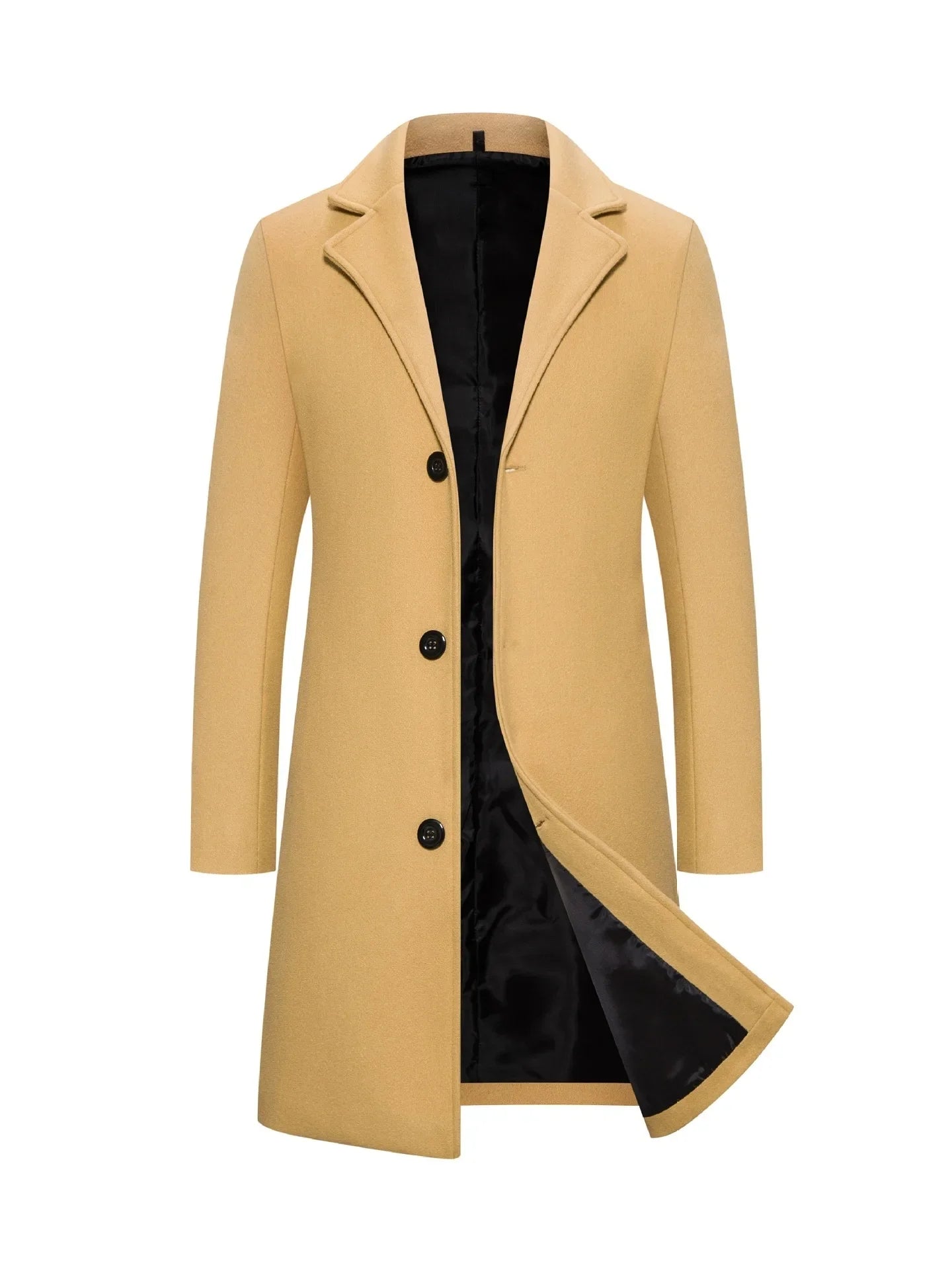 Long Single-breasted Casual Style Trench Coat Solid Color Jacket Fast Selling Foreign Trade Explosion Product 2023