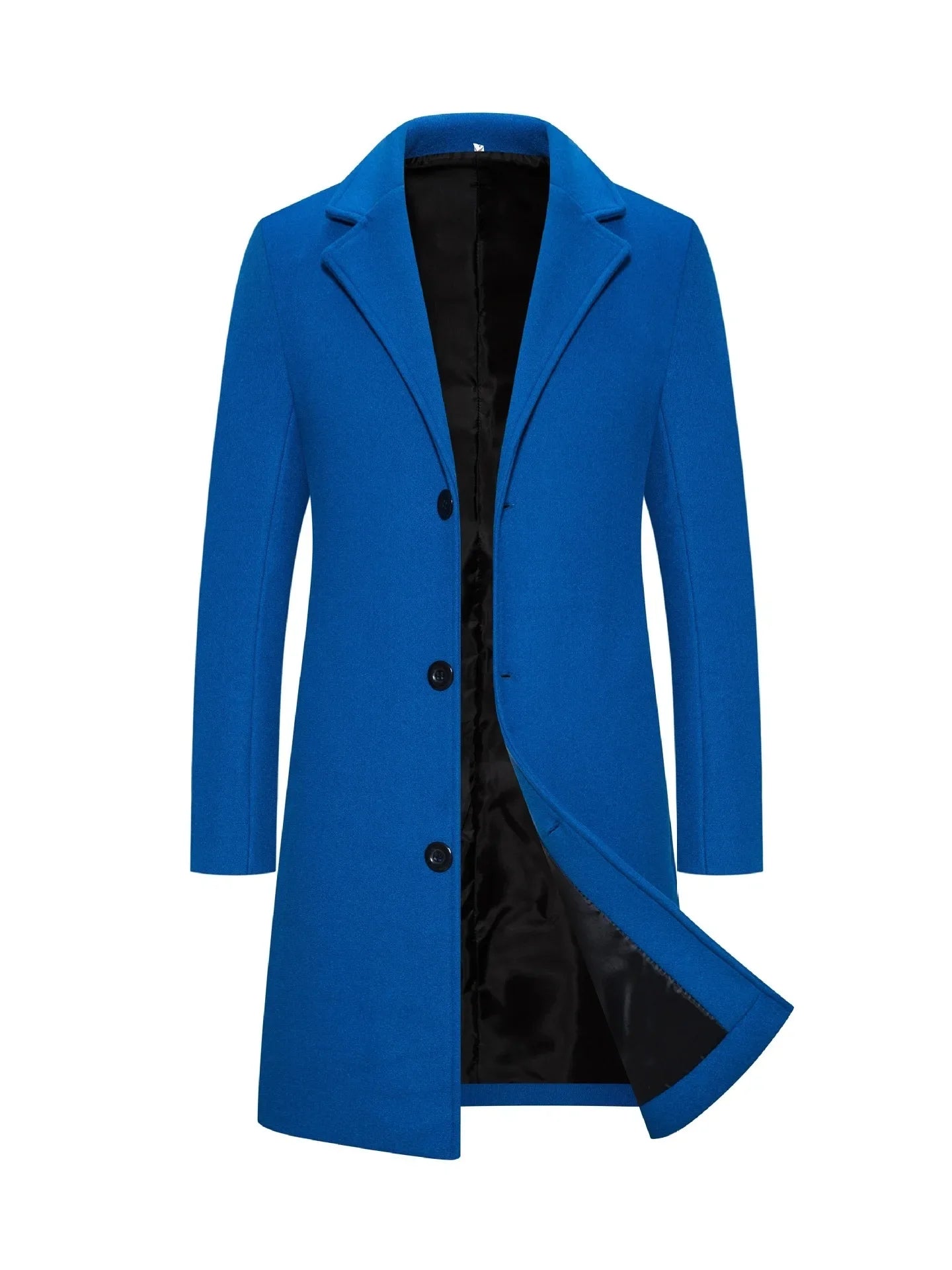 Long Single-breasted Casual Style Trench Coat Solid Color Jacket Fast Selling Foreign Trade Explosion Product 2023