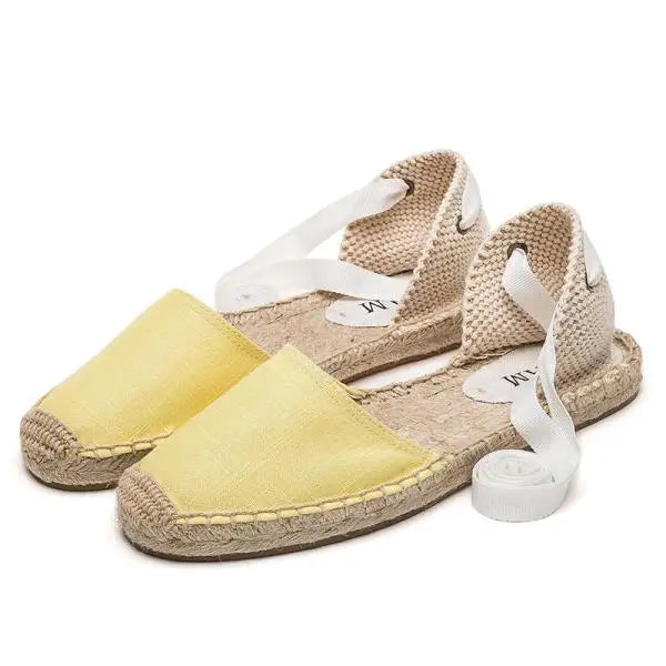 Flat Sandal Shoe Strappy Heels Large Size 2025 Women's All-Match Breathable Without Handmade Girls Big New Low Summer Elastic B