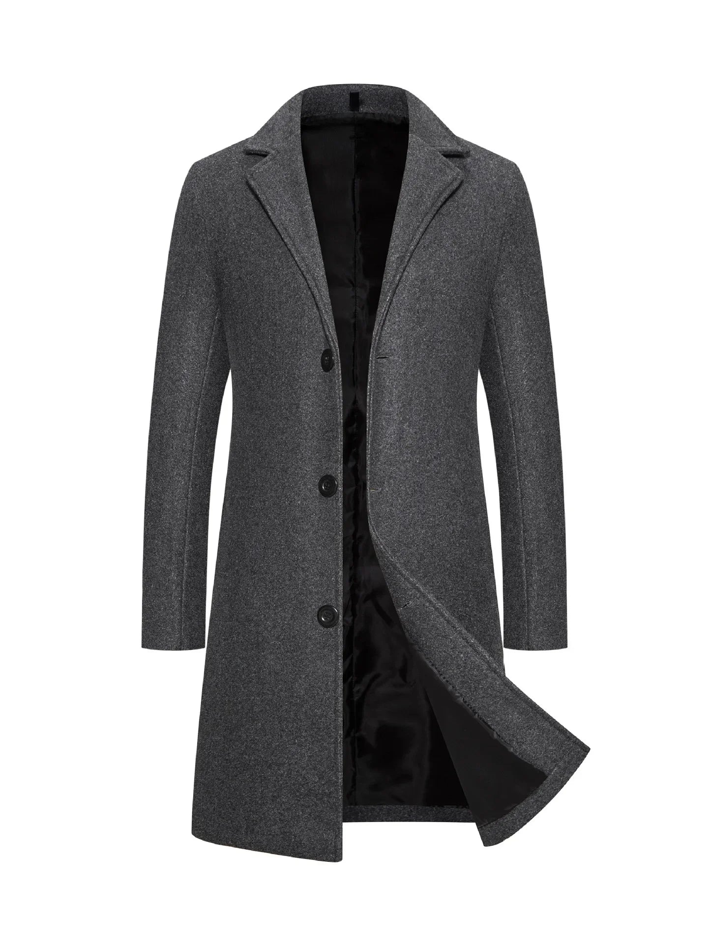 Long Single-breasted Casual Style Trench Coat Solid Color Jacket Fast Selling Foreign Trade Explosion Product 2023