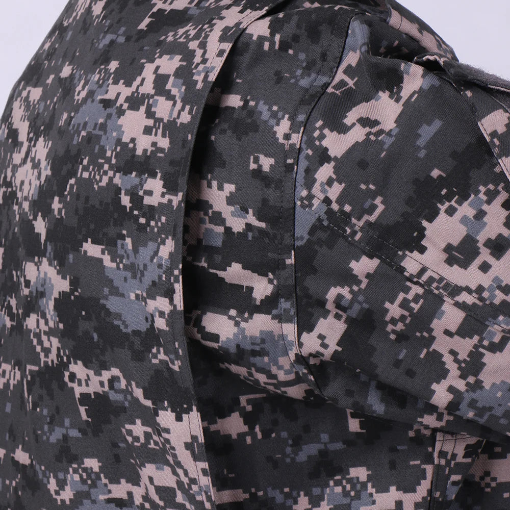Military Uniform Tactical Suit Urban Digital Gray Uniform Trekking Hiking Clothes Fishing Gear Work Clothes Hunting Tactical