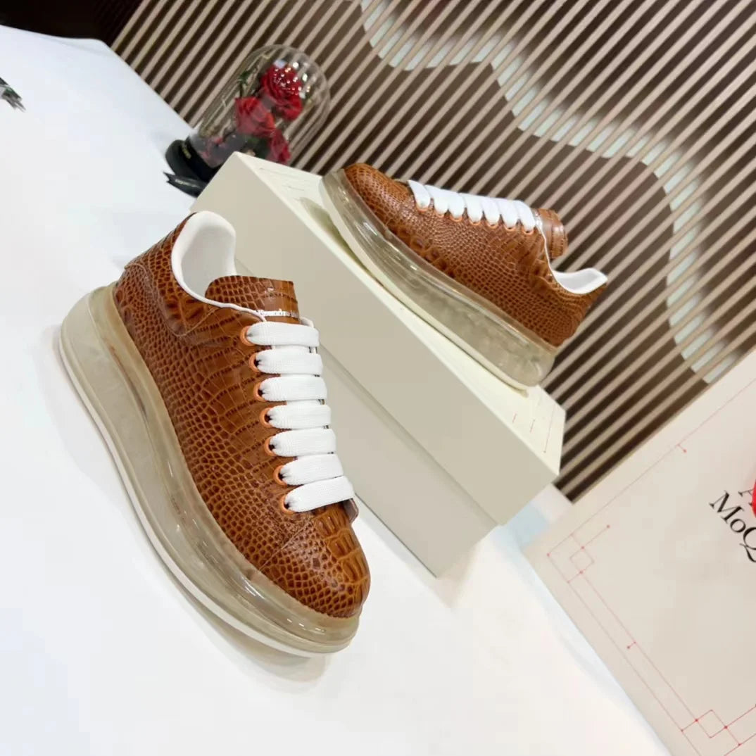 Handcrafted Leather Casual Sneakers Man Platform Trainers Unisex Originality Flat Loafers Men's Footwear