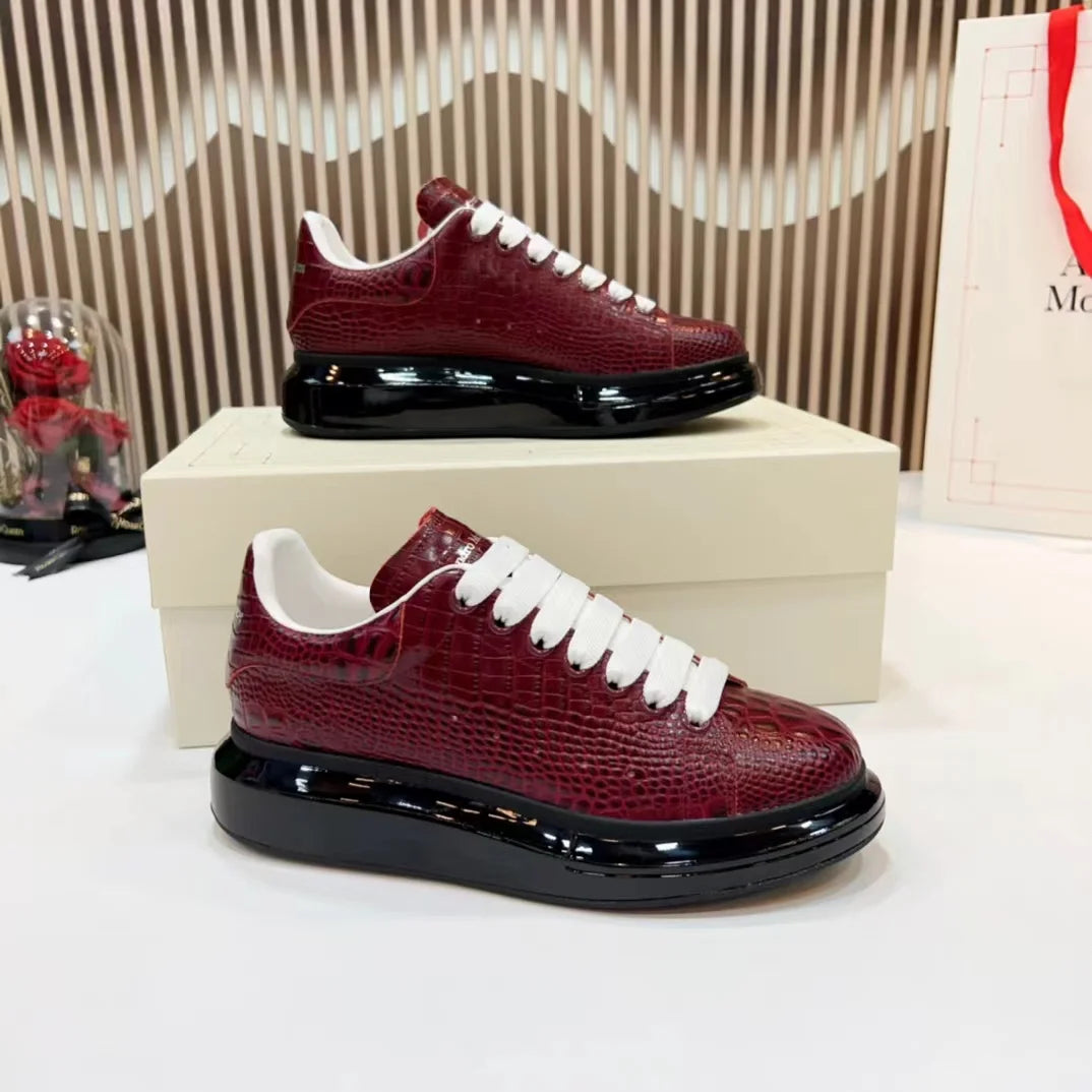Handcrafted Leather Casual Sneakers Man Platform Trainers Unisex Originality Flat Loafers Men's Footwear