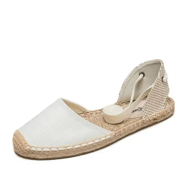 Flat Sandal Shoe Strappy Heels Large Size 2025 Women's All-Match Breathable Without Handmade Girls Big New Low Summer Elastic B