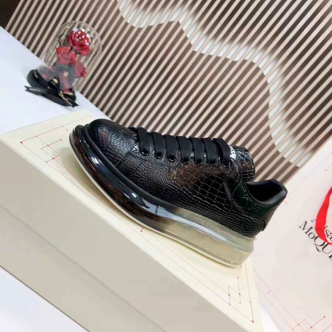 Handcrafted Leather Casual Sneakers Man Platform Trainers Unisex Originality Flat Loafers Men's Footwear