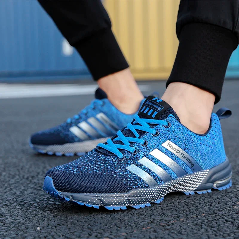 Men Outdoor Sneakers Summer Breathable Shoes for Men Lightweight Sneakers Comfortable Sports Walking Training Running Shoes