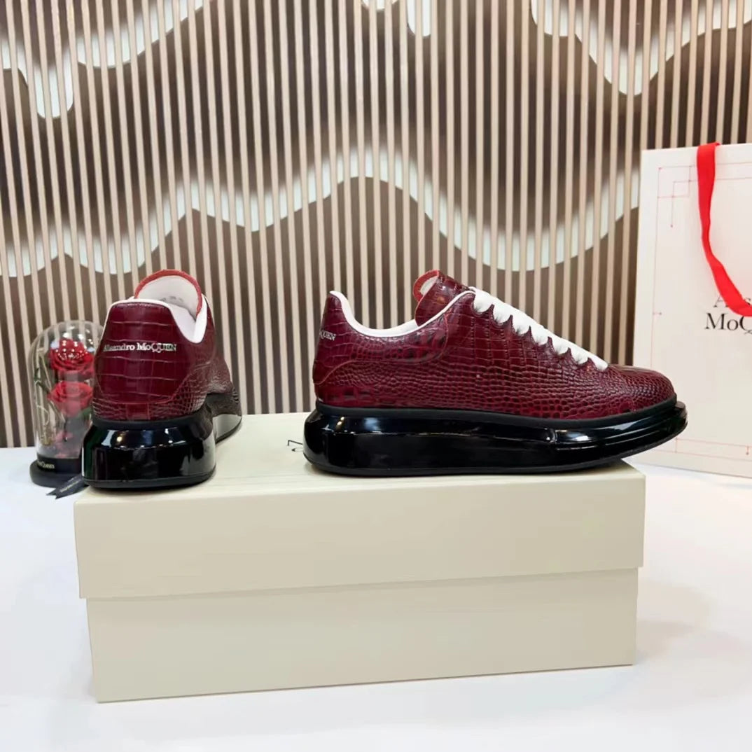 Handcrafted Leather Casual Sneakers Man Platform Trainers Unisex Originality Flat Loafers Men's Footwear