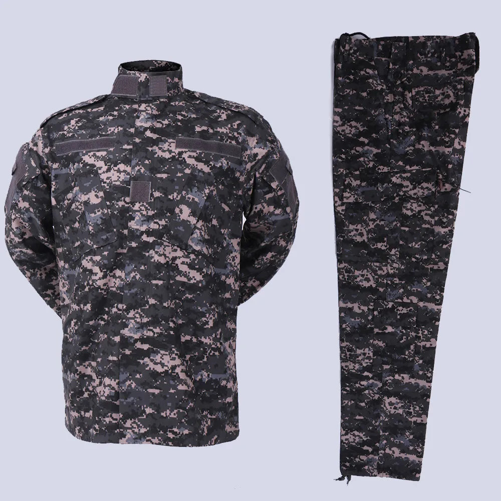 Military Uniform Tactical Suit Urban Digital Gray Uniform Trekking Hiking Clothes Fishing Gear Work Clothes Hunting Tactical