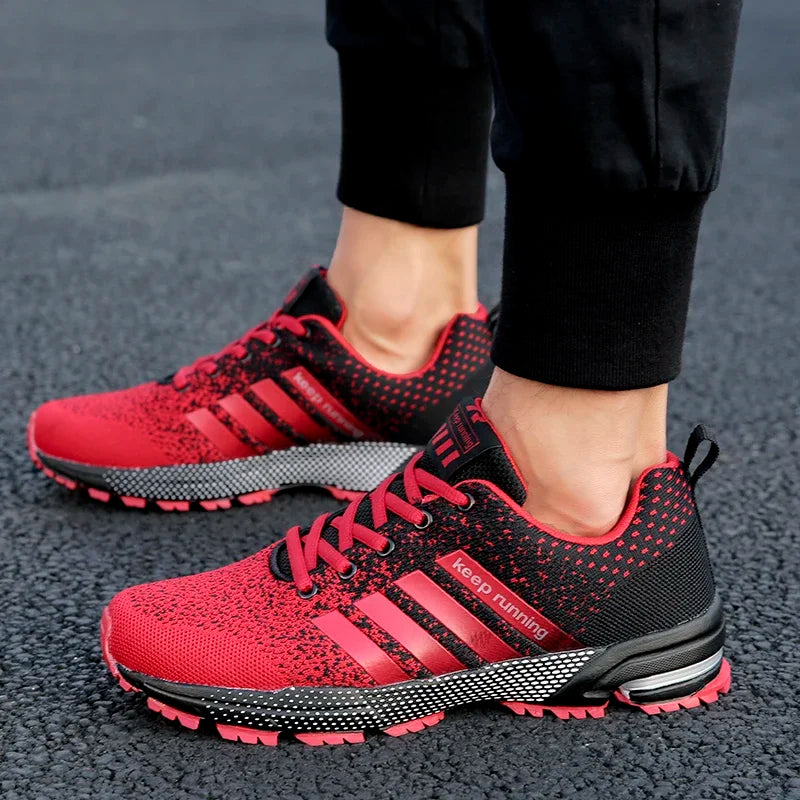 Men Outdoor Sneakers Summer Breathable Shoes for Men Lightweight Sneakers Comfortable Sports Walking Training Running Shoes