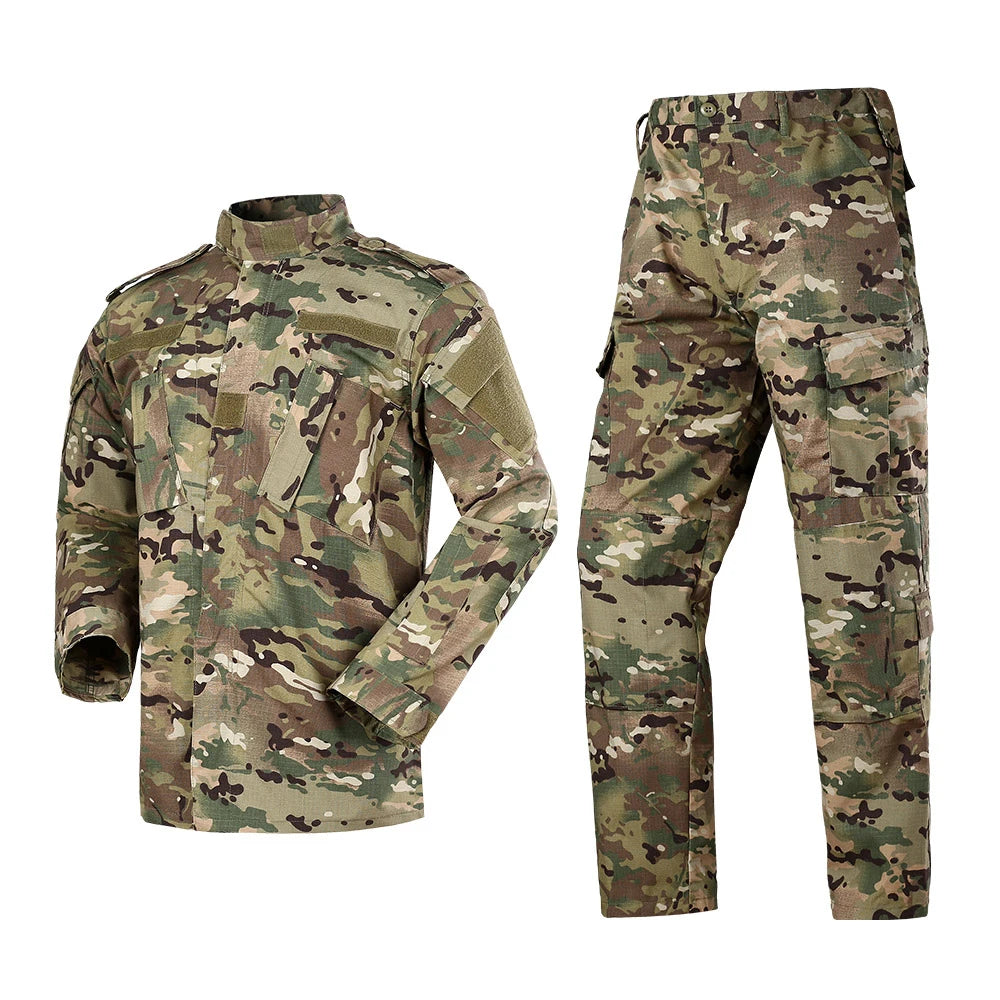 Military Uniform Tactical Suit Urban Digital Gray Uniform Trekking Hiking Clothes Fishing Gear Work Clothes Hunting Tactical