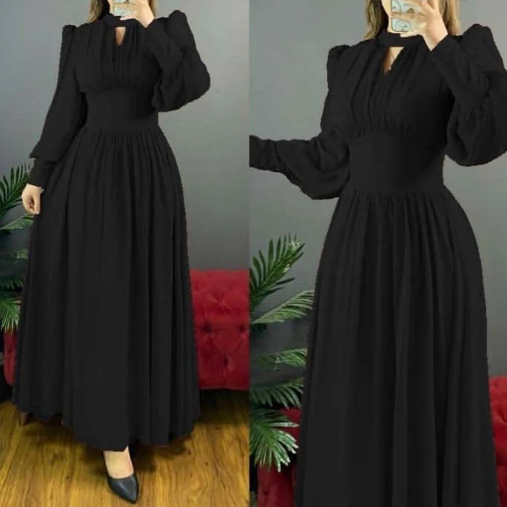 Customized A Line Chiffon Long Sleeves Evening Dresses V Neck Elegant Prom Party Gowns Formal Vestido De Noche robes de soirée