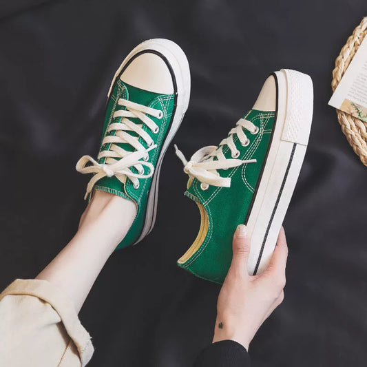 Platform Shoes Green Breathable Deodorizing Filter K-style Easiest for Match Canvas Shoes