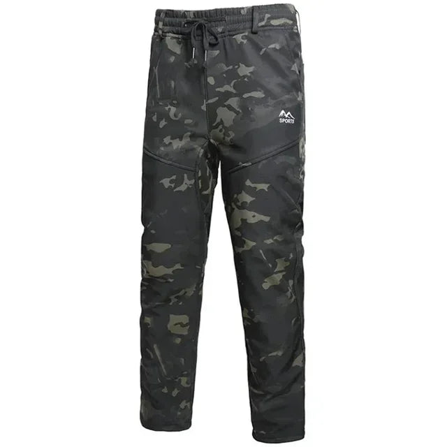 Tactical Winter Camo Sets Men Outdoor Training Warm Combat Suit Soft Shell Waterproof Hooded Jacket Hiking Fleece Pants 2-pcs