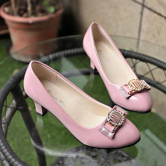 Pink Heels Women 2024 Summer New Sweet Butterfly-knot Women's Pumps Fashion Pointed Toe Ladies High Heels Elegant Dress Shoes