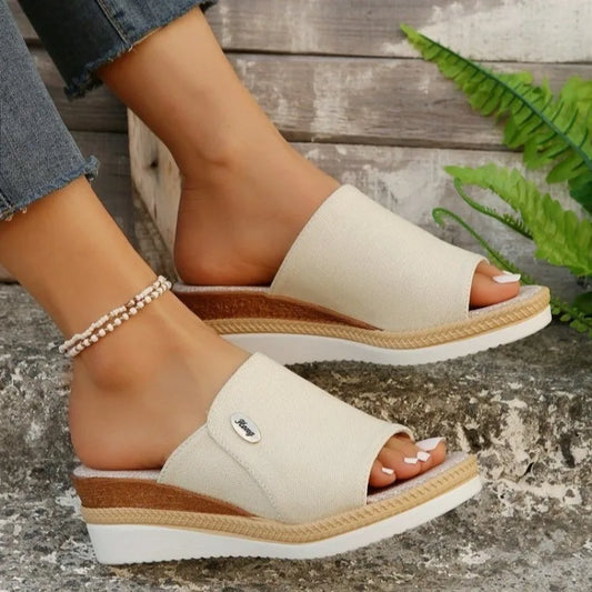 Women's High Heels Slippers New Summer Beach Platform Wedge Sandals Female Fashion Outdoor Ladies Slides Sandalias Mujer